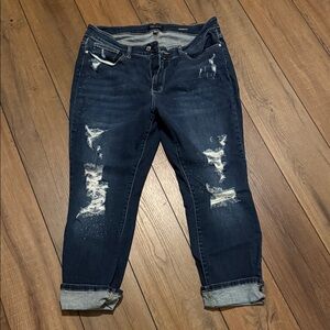 Judy Blue Dark Distressed Boyfriend Jeans size 20